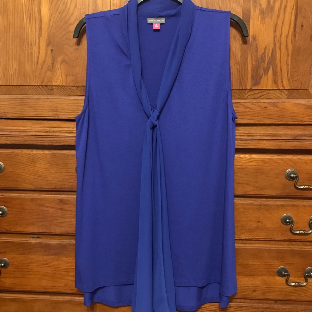 VINCE CAMUTO SLEEVELESS TUNIC BLOUSE SZ MEDIUM